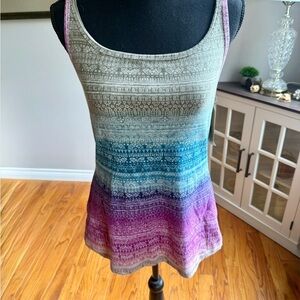 Ruff Hewn Gradient Tank Top with Blue and Purple Accents size Large
